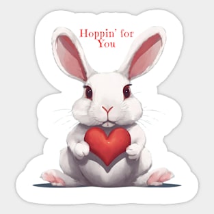 Valentine Bunny Sticker